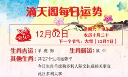 滴天居士2023年12月2日生肖运势