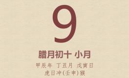 今日老黄历(2025年1月9日)：黄历宜忌、财神方位、特吉生肖、打麻将财位