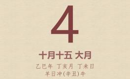 今日老黄历(2025年12月4日)：黄历宜忌、财神方位、特吉生肖、打麻将财位